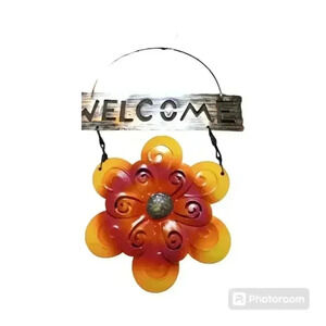 Pretty Metal Flower Hanging Decor